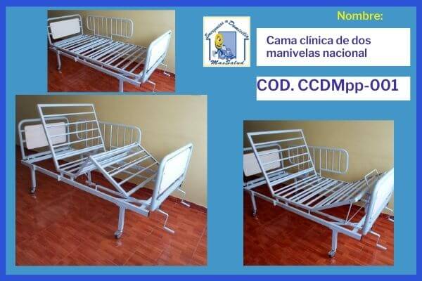 cama clínica de dos manivelas