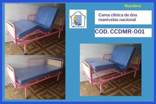 cama clínica de dos manivelas